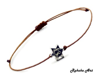 1,10,30,50,100 pcs Packed Star Charm Bracelet.Brown String Bracelet.Adjustable Knot.Unisex Handmade Jewelry.Wish Bracelet.Friendship Gift.