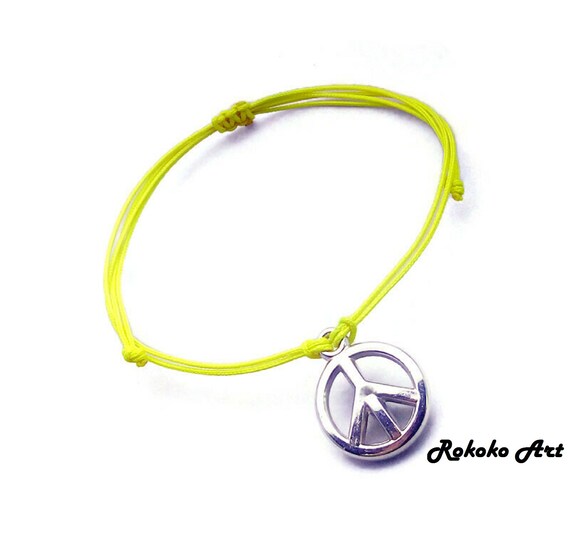 Peace charm bracelet clearance