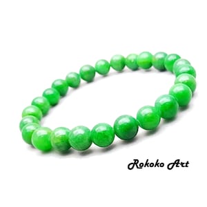 8/10 mm Natural Green Jade Bracelet, Natural Gemstone Round Beads Stretch Bracelet, Handmade Unisex Jewelry, Friendship Protection Gift.