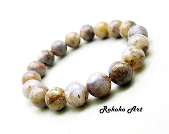 14mm Pietersite Gemstone Round Beads Bracelet: Namibia Natural Stretch Handmade Unisex Jewelry