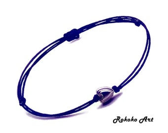 1, 10, 30, 50, 100 uds. Pulsera de cadena con amuleto de corazón embalado. Nudo ajustable. Joyería hecha a mano unisex. Pulsera de deseo. Regalo de amistad. Pulsera.