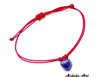 1, 10, 30, 50, 100 piezas Embaladas Pulsera con dijes de corazón de hilo rojo. Nudo ajustable. Joyería hecha a mano. Pulsera unisex. Pulsera de deseo. Regalo de amistad.