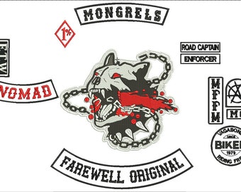 Days Gone Deacon St. John Mongrels Patches Set RARE