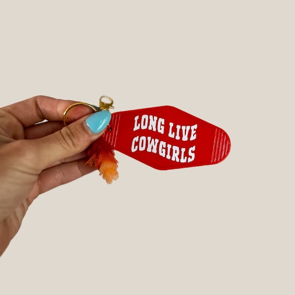 Long Live Cowgirls Motel Keychain | Western | Booktok | Car Accessories | Gifts for Her | Trendy Keychain | Morgan Wallen