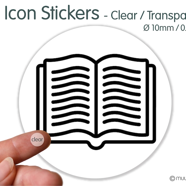 90 Icon Stickers book reading studying learning