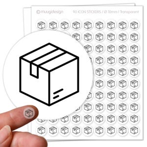 Aufkleber Post Paket abholen wegbringen - transparent, Ø 10mm