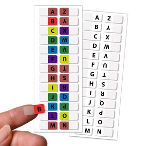 Registeraufkleber Sticker, Seitenmarkierungen, Alphabet, ABC, tabs, selbstklebend