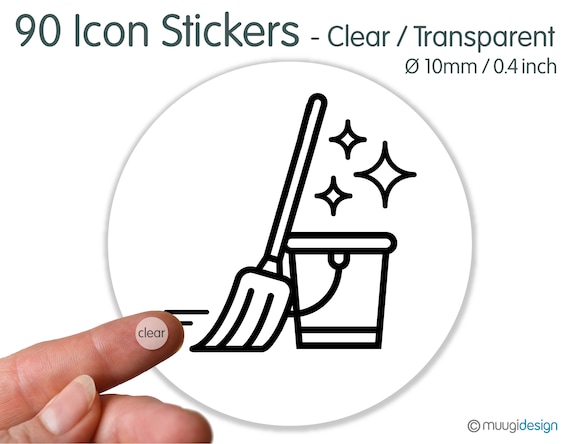 Buy Icon Stickers Cleaning Wipe the Floor Clear Transparent Online