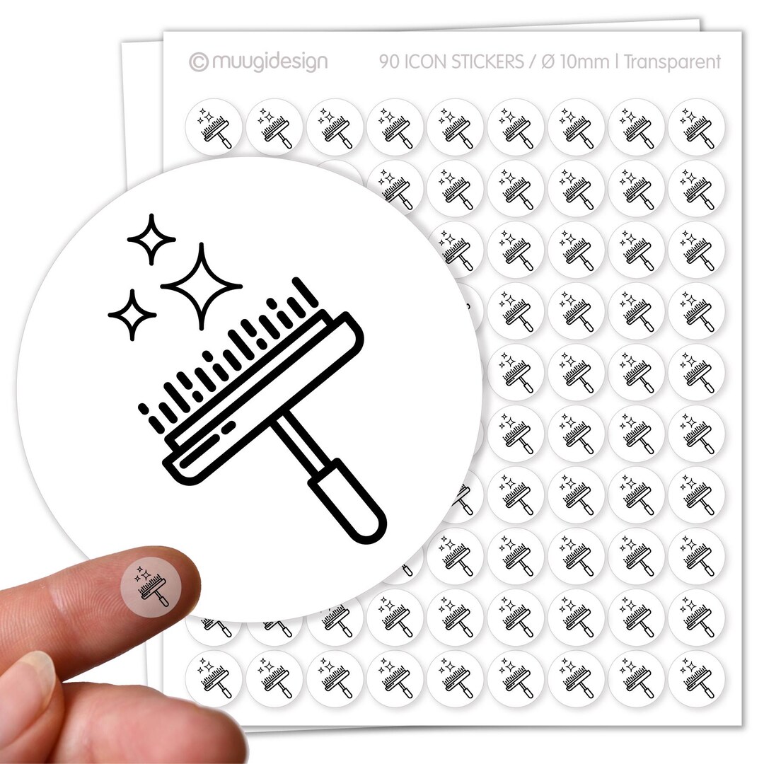 90 Window Cleaning Stickers - Transparent, Ø 10 Mm - Etsy