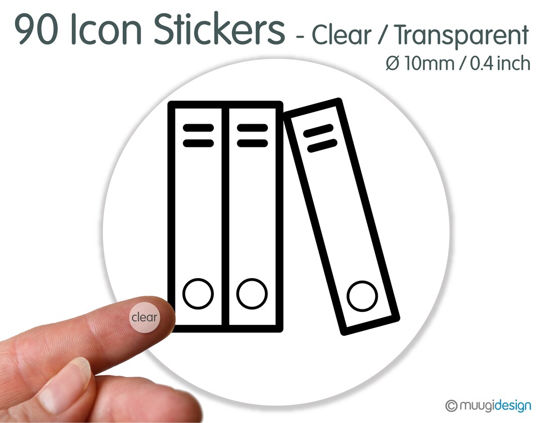 90 Icon Stickers File Folder Taxes Clear Transparent - Etsy