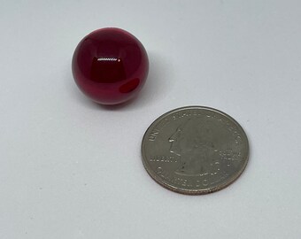 Ruby Ball 18mm Sphere, Corundum, Bearing, Lens, Synthetic, Dab, Banger, Vapor, Polished Synthetic Lab Created Gem