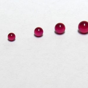 Ruby Ball 1mm-10mm, 12mm, 16mm Sphere, Corundum, Bearing, Lens, Synthetic, Dab, Banger, Vapor, Polished Synthetic Lab Created Gem image 2