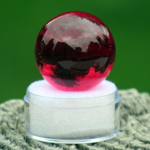 Ruby Ball 25mm Sphere, Corundum, Bearing, Lens, Synthetic, Dab, Banger, Vapor, Polished Synthetic Lab Created Gem