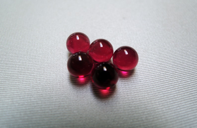 Ruby Ball 1mm-10mm, 12mm, 16mm Sphere, Corundum, Bearing, Lens, Synthetic, Dab, Banger, Vapor, Polished Synthetic Lab Created Gem image 6