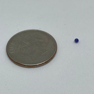 Blue Sapphire Ball 1.5mm, Sphere, Corundum, Bearing, Synthetic, Polished Synthetic Lab Created Gem
