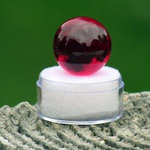 Ruby Ball 20mm Sphere, Corundum, Bearing, Lens, Synthetic, Dab, Banger, Vapor, Polished Synthetic Lab Created Gem