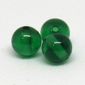 Grüner Saphir-Kugel 6 mm mit 1 mm Loch, Perle, Kugel, Korund, Synthetik, polierter Synthetik-Labor erstellte Edelstein