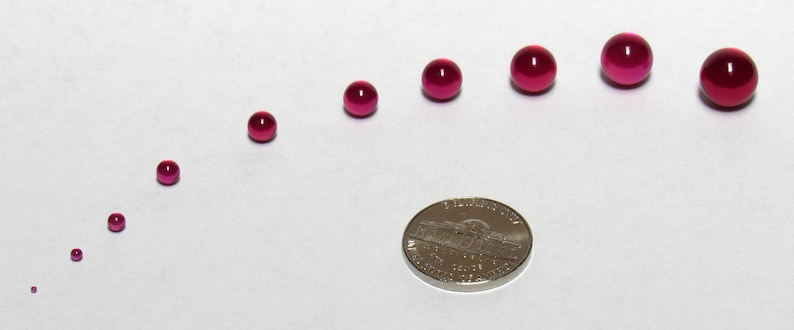 Ruby Ball 1mm-10mm, 12mm, 16mm Sphere, Corundum, Bearing, Lens, Synthetic, Dab, Banger, Vapor, Polished Synthetic Lab Created Gem image 7