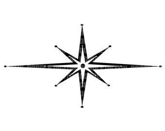 Mid Century Modern Starburst SVG Clip Art Vektor Digital Download Personal Use