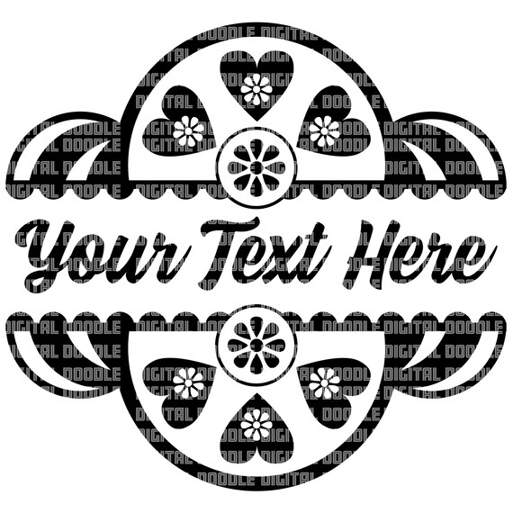 Hearts And Flowers Logo Svg Clip Art Vector Digital Download Etsy