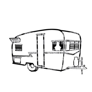 Vintage Shasta Camper RV SVG Clip Art Vector Digital Download Personal Use