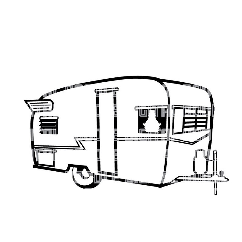 Vintage Shasta Camper RV SVG Clip Art Vector Digital Download - Etsy