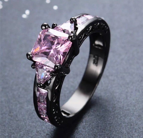 Black and sale pink ring