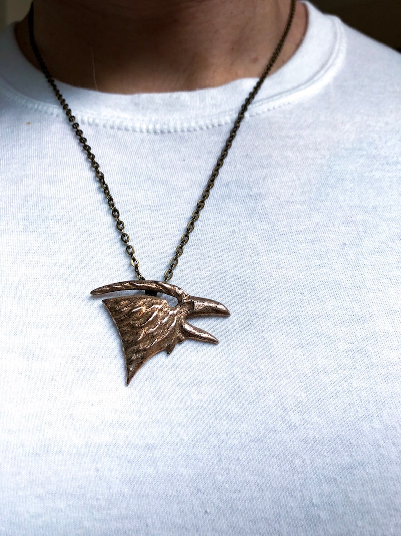 Symbol of the Raven Queen Steel Deity necklace for Dungeons Etsy