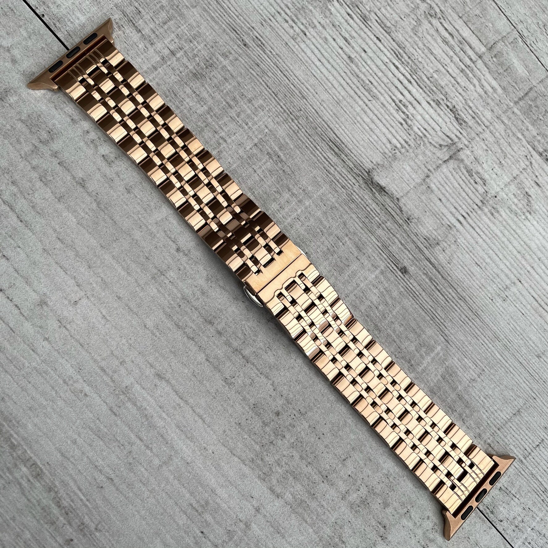Stainless Steel Rose Gold Metal Apple Watch Band for Apple Etsy