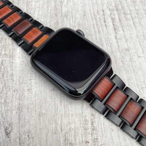 wooden apple watch band