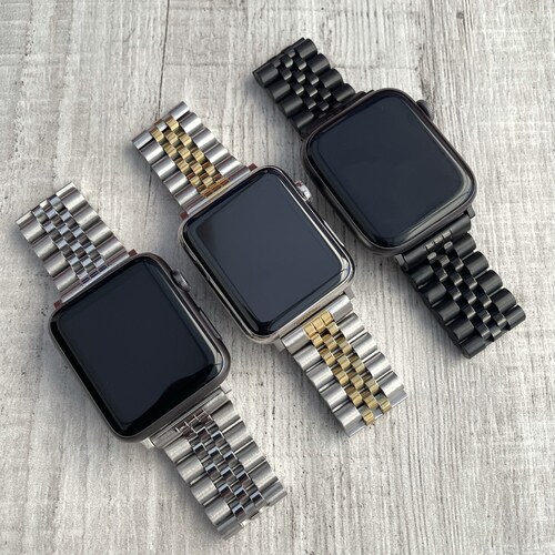 Gold and Silver Apple Watch Band Jubilee Stainless Steel Metal Etsy