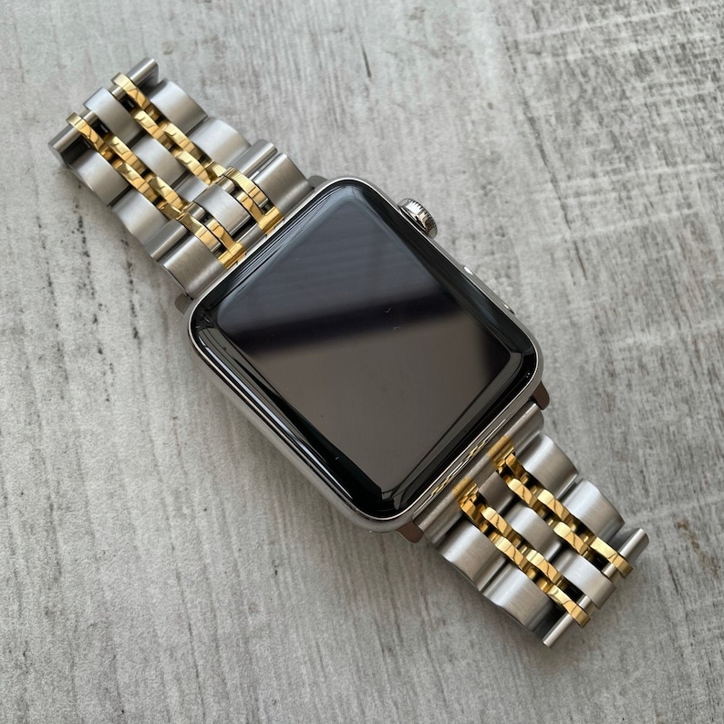 Stainless Steel Gold Metal Apple Watch Band for Apple Watch Etsy UK