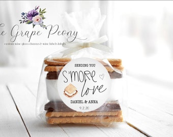 100 Sending You S'more Love Wedding Favor Kits Includes Tags Bags & Ties. 