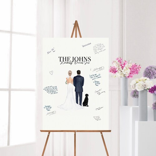 Wedding Guest book, Alternative Wedding Guestbook, Guest Book Alternatives, Custom Portrait Guestbook, Custom Wedding Keepsake, Canvas