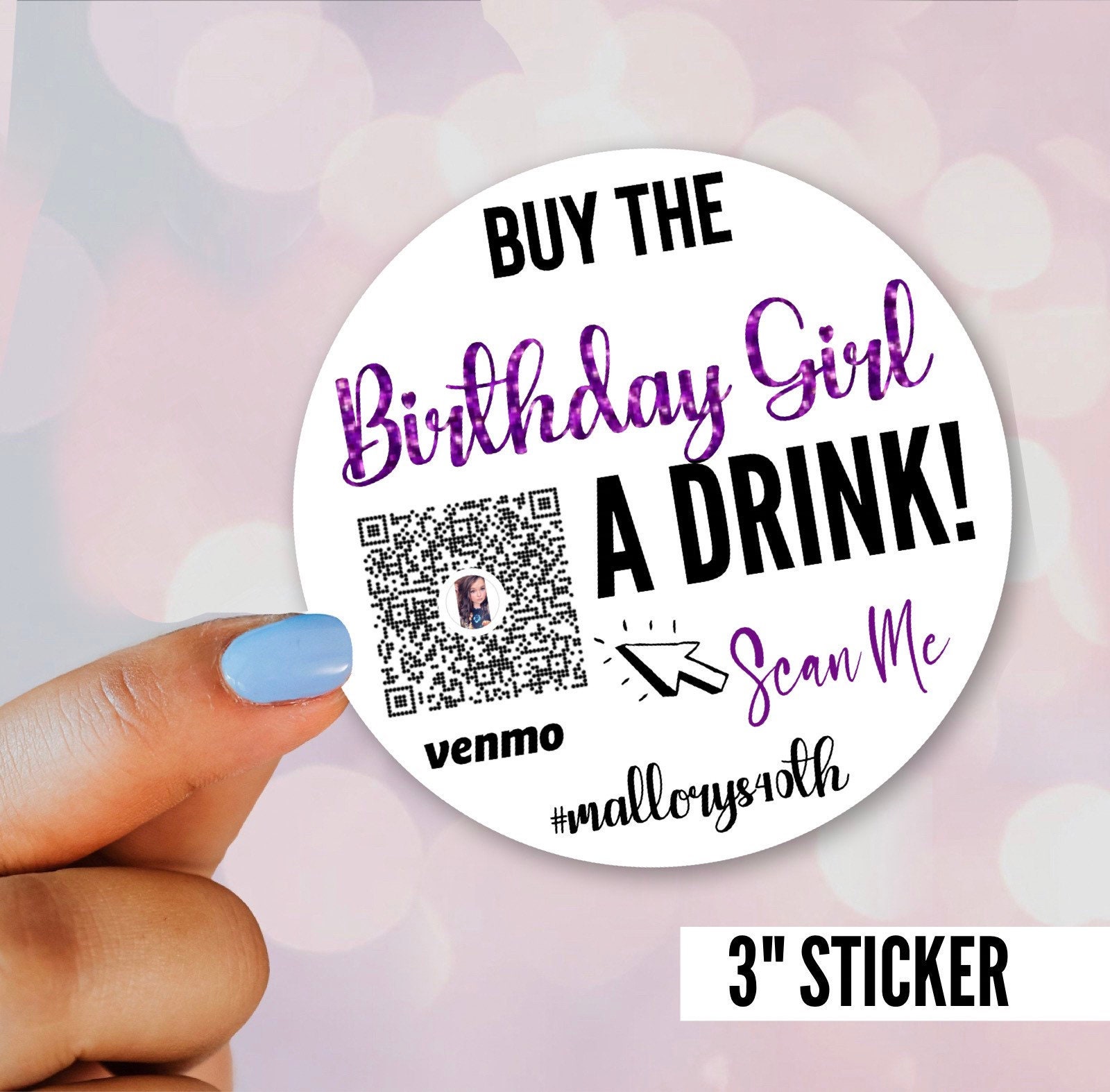 Birthday Venmo Sticker | Etsy 