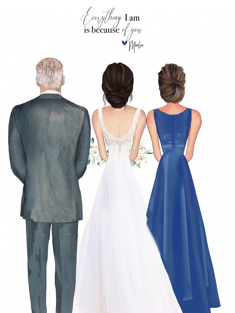 The Groom & Parents Custom Wedding Keepsake Wedding Photo Etsy