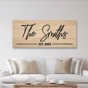 Family Name Sign, Custom Wooden Sign, Personalized Name, Wooden Name Sign, Wooden Home Decor Personalized Wedding Gift