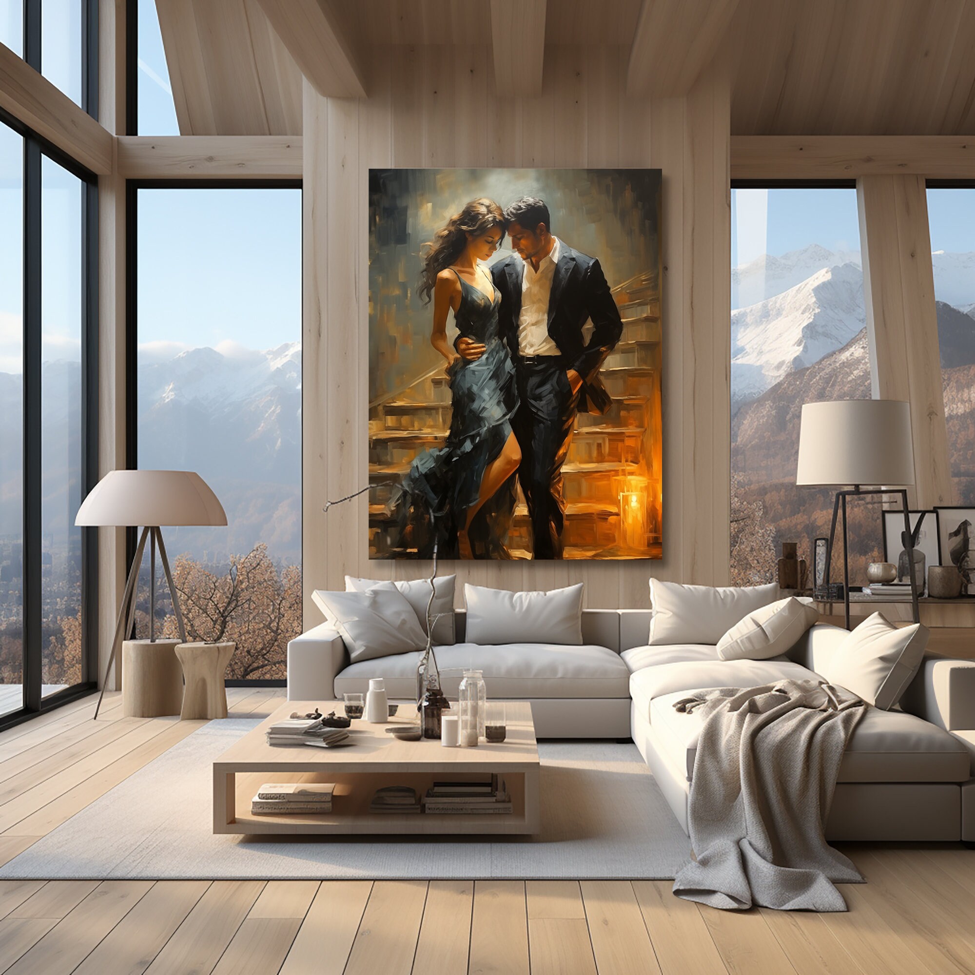 Couple in Love Canvas Print | High Quality Wall Art - Etsy