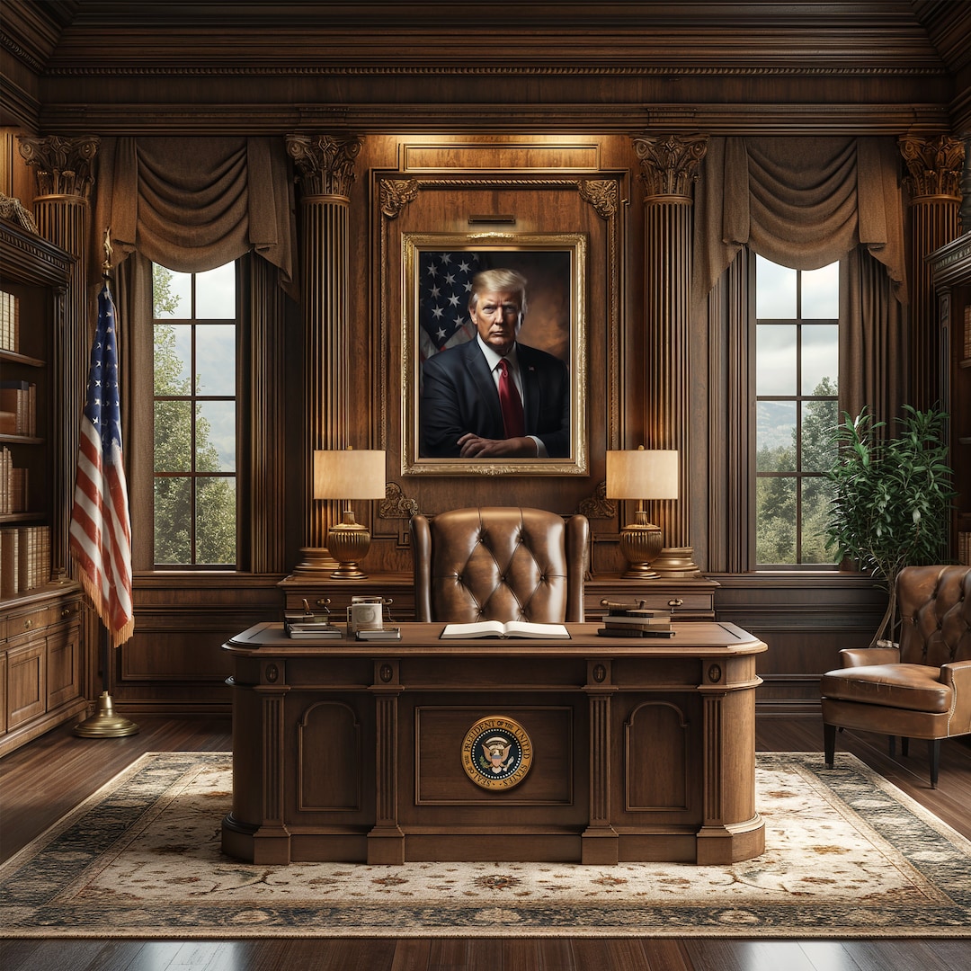 Donald Trump Portrait Print | President 2024, Wall Art Canvas or Poster ...