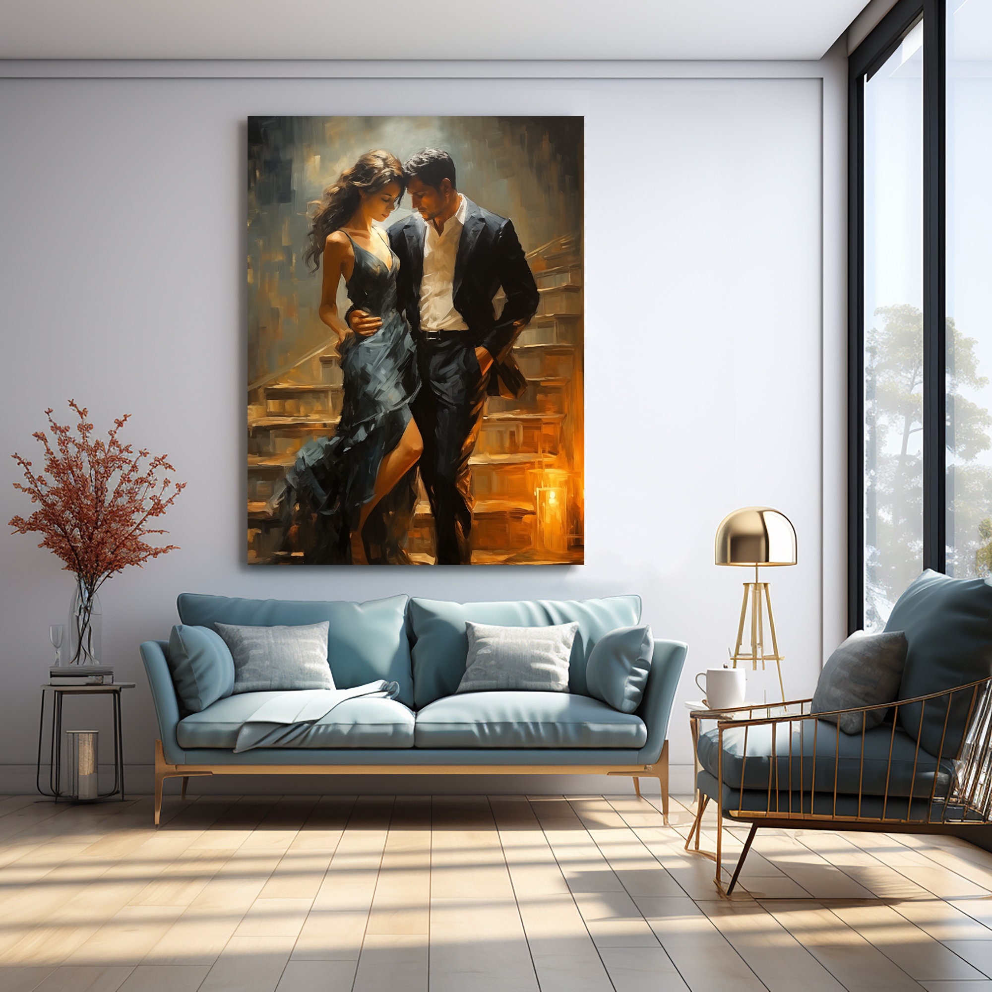 Couple in Love Canvas Print | High Quality Wall Art - Etsy