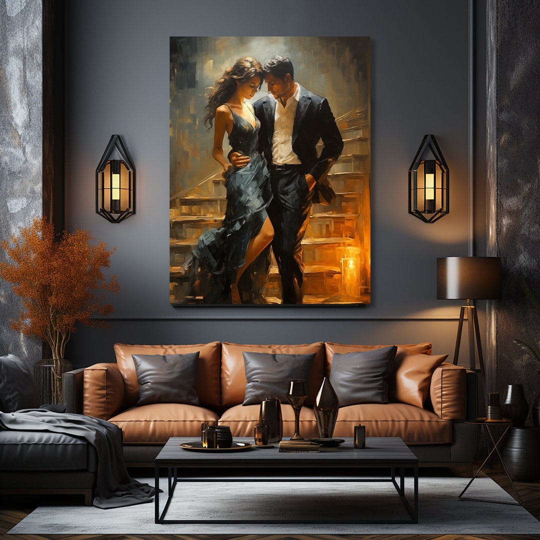 Couple in Love Canvas Print | High Quality Wall Art - Etsy