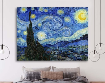 The Starry Night Canvas Print – Van Gogh, High Quality Home Decor