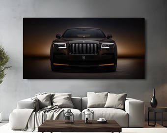 Rolls Royce Phantom luxury car. Wall art canvas. High Quality. Ready To Hang Canvas.