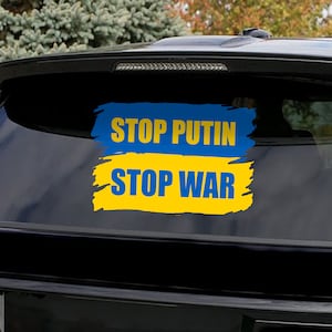 Stop Putin Stop War UKRAINE Sticker. UKRAINIAN war 2022, Digital Art Download for print