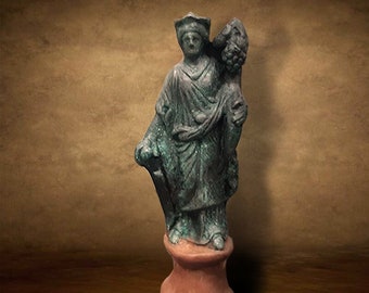 Lar, Roman Statue, Bronze +Terracotta, Hera Statue, Jupiter Statue, God Statue, Resin Statue, Lararium, Resin Statue, Replica, Statue, Rome