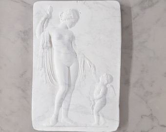 Venus, Cupido, Roman Bas-Relief, Roman Relief, Roman Frieze, God Statue, Resin Statue, Ancient Wall Sculpture, Replica, Wall Art, Rome