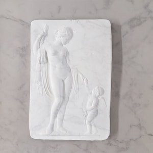 Venus, Cupido, Roman Bas-Relief, Roman Relief, Roman Frieze, God Statue, Resin Statue, Ancient Wall Sculpture, Replica, Wall Art, Rome