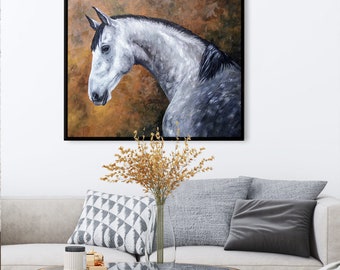 Custom Oil Pet Portrait on Canvas, Commission painting, Canvas Oil Painting, Horse Portrait, Dog, Cat Portrait, Painting On Canvas Original