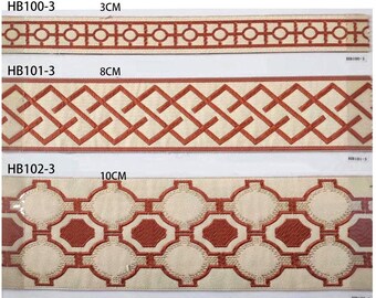 500 Designs , High Quality Decorative trims, Jacquard Trims for Curtains, Pillows,Border Trims, Embroidered Tape Trims,Upholstery