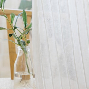 Ein Paar Gestreifte Leinen Blend SchierenVorhänge in | Etsy